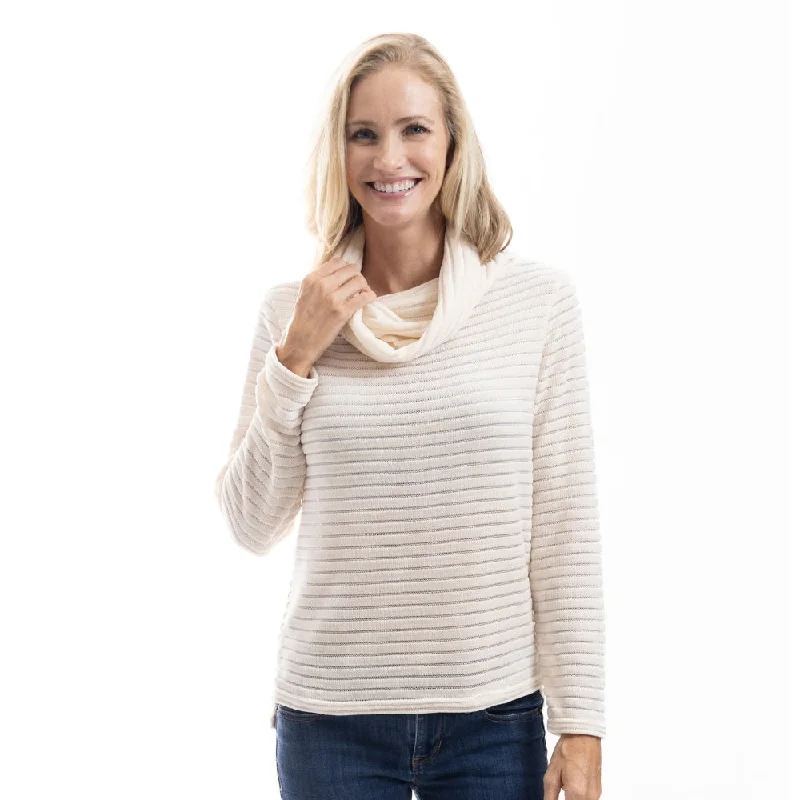 Cozy Elegance Cowl Neck Sweater Zippered Front Buttoned Front Snap Front
