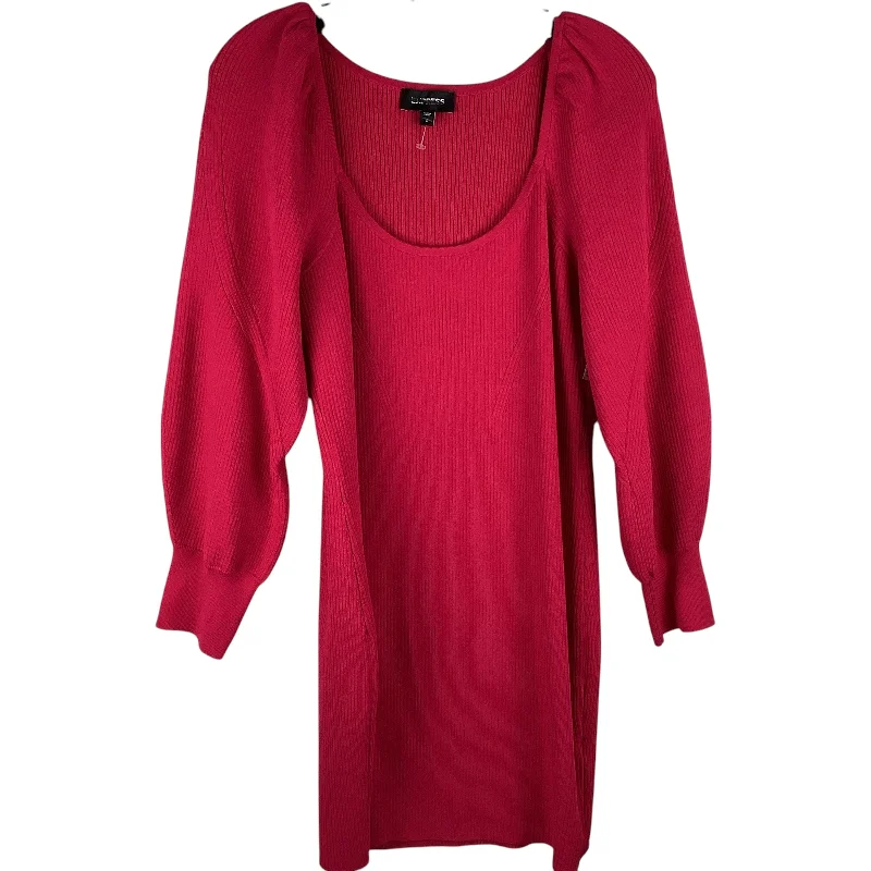 Dress Sweater By Express In Pink, Size: L Rayon Fabric Velvet Fabric Corduroy Fabric