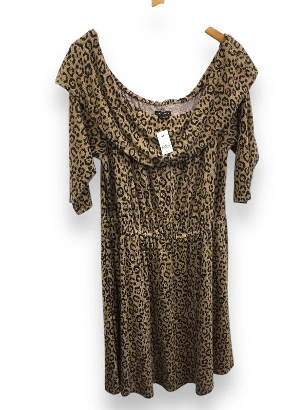Dress Sweater By Lane Bryant In Brown, Size: Xl Faux Fur Fabric Real Fur Fabric Shearling Fabric