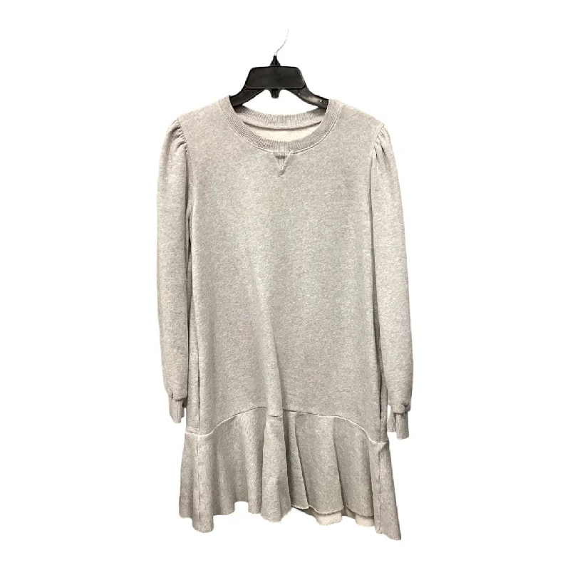 Dress Sweater By Rebecca Taylor In Grey, Size: L Hooded Caped Shawl Collar