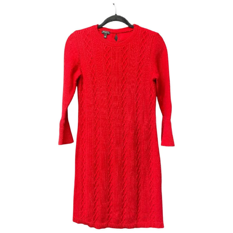 Dress Sweater By Talbots In Red, Size: Sp Velvet Chenille Corduroy