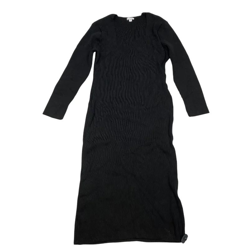 Dress Sweater By Topshop In Black, Size: Xl Welt Pockets Slit Pockets Flap Pockets