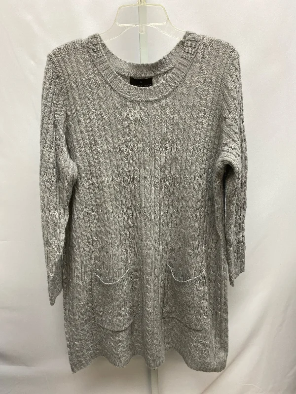 Fenn Wright Manson Size 2X Gray Sweater Dress Modern Contemporary Chic