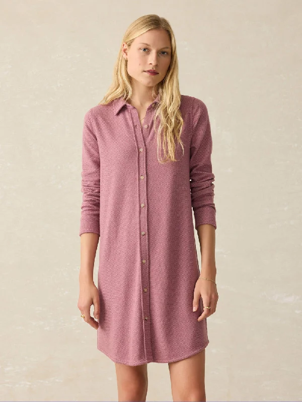 LEGEND SWEATER DRESS - ROSE TWILL Elegant Classic Vintage