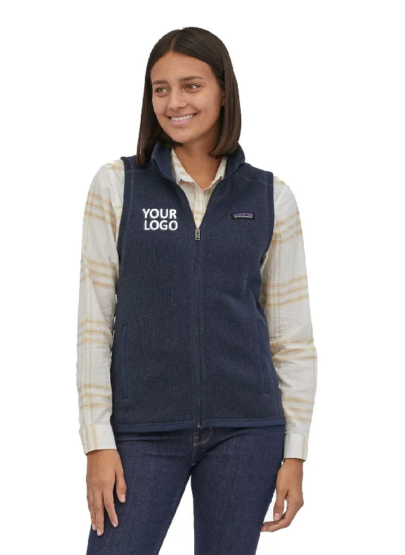 Patagonia Womens Better Sweater Fleece Customized Vests, New Navy Terry Terry Cloth Terry Knit