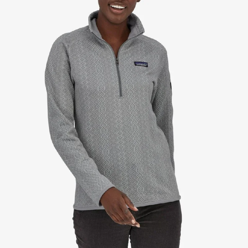 Women's Better Sweater® 1/4-Zip Fleece Seamless Knitted Crochet