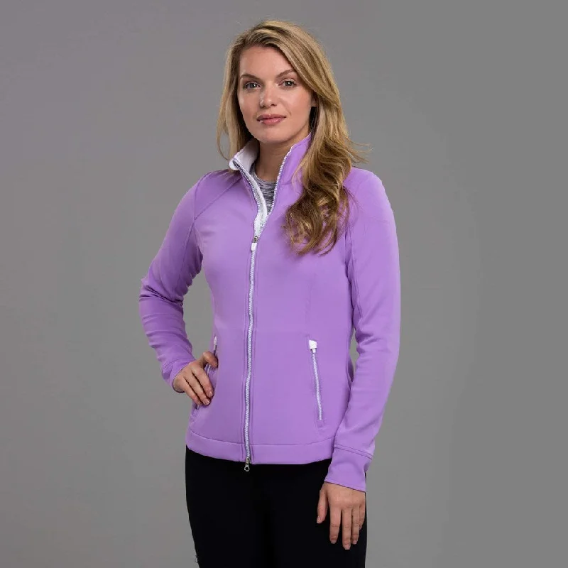 Zero Restriction Ladies Sweater Full Zip - Mikaela Neon Metallic Matte