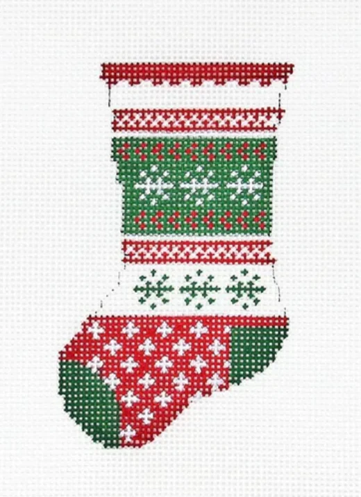 23-308 Christmas Sweater Mini Stocking Fitted Slim Tailored