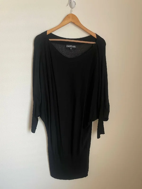 Knit wide collar long sleeve sweater dress Cotton Fabric Linen Fabric Terry Fabric