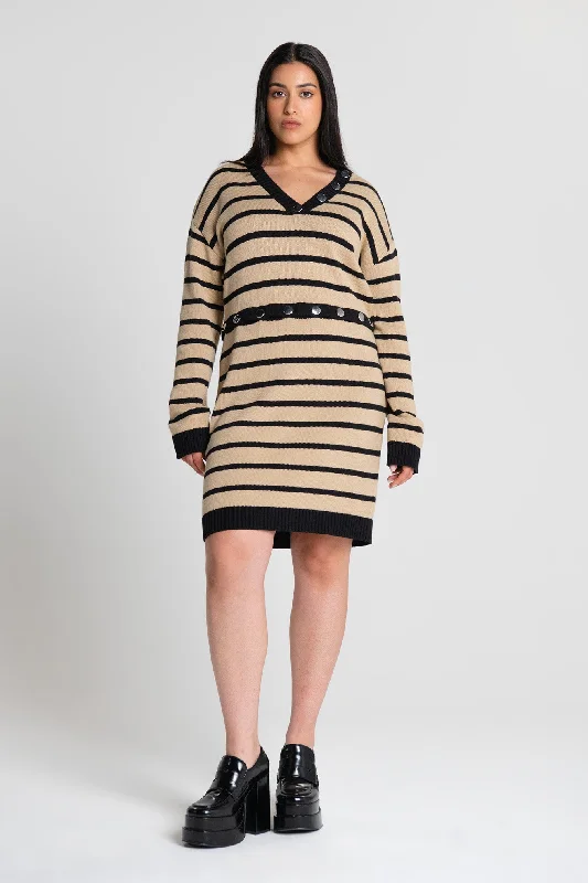 LIVIA SWEATER DRESS Glossy Satin Silk