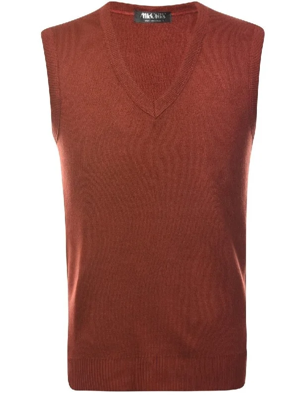 Maroon Sweater Vest - L Oversized Loose Flowy