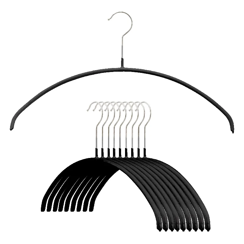 Euro Shirt, Sweater, Steel Non-Slip Clothing Hanger, Narrow Width, Model 36-P, Black Notch Collar Peter Pan Collar Cowl Neck Euro Shirt, Sweater, Steel Non-Slip Clothing Hanger, Narrow Width, Model 36-P, Black Notch Collar Peter Pan Collar Cowl Neck
