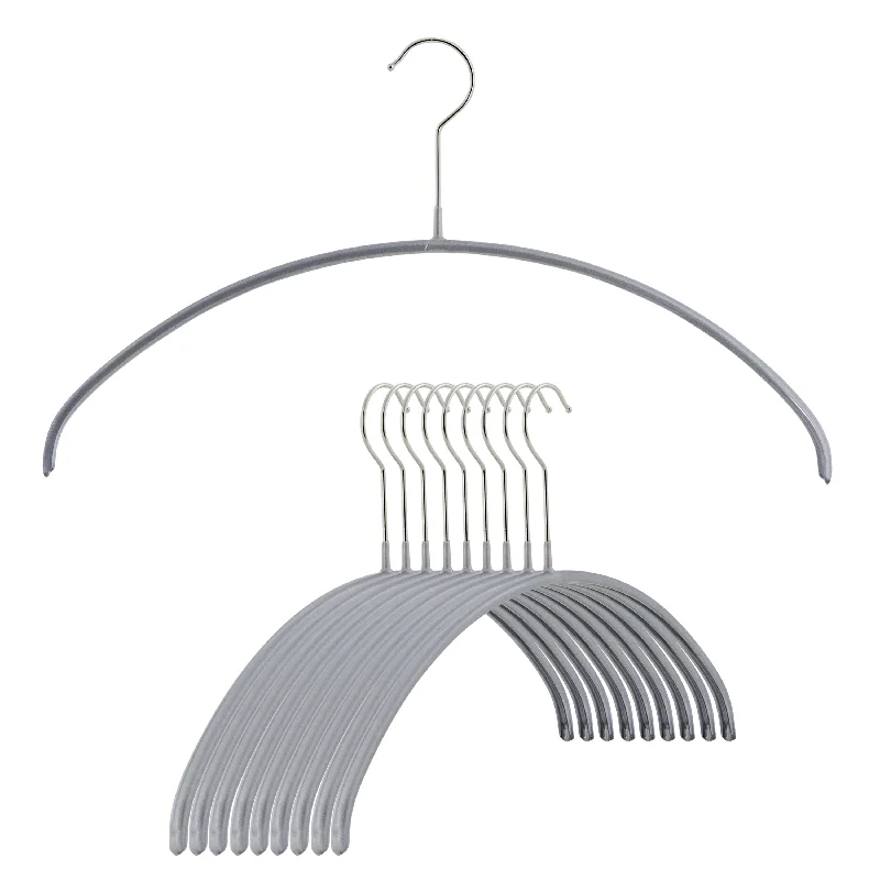 Euro Shirt, Sweater, Dress, Non-Slip Steel Clothing Hanger, Model 40-P, Silver High Neck Crew Neck V-Neck Euro Shirt, Sweater, Dress, Non-Slip Steel Clothing Hanger, Model 40-P, Silver High Neck Crew Neck V-Neck