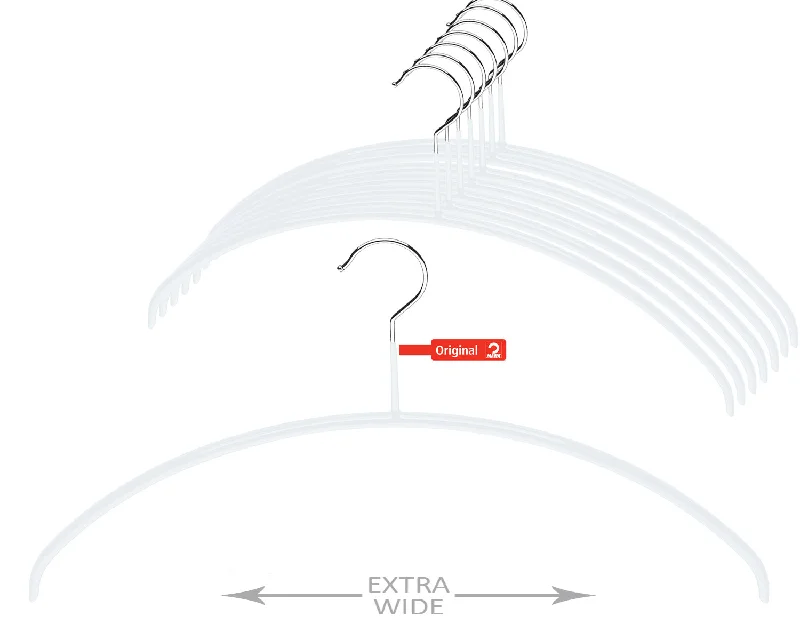 Euro Shirt, Sweater, Non-Slip Steel Clothing Hanger, Wide Version, Model 46-P, White Satin Fabric Silk Fabric Chiffon Fabric Euro Shirt, Sweater, Non-Slip Steel Clothing Hanger, Wide Version, Model 46-P, White Satin Fabric Silk Fabric Chiffon Fabric