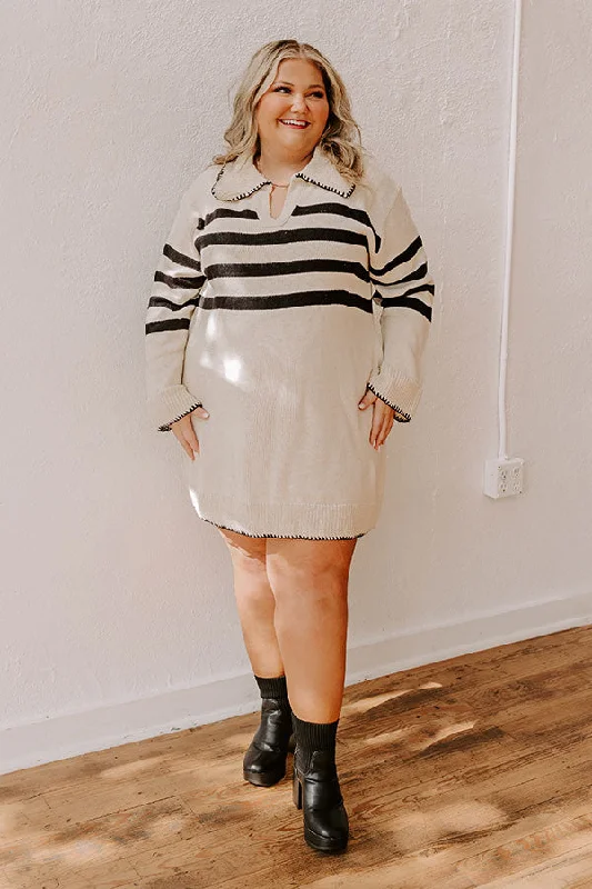 Nantucket Chill Knit Sweater Dress Curves Thin Thick Dense
