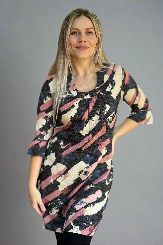 Nicole Ruffle Sleeve Sweater Dress Stylish Fashionable Trendy